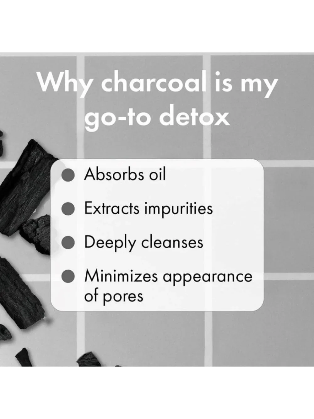 Detox Charcoal Face & Body Enzyme Scrub - Exfoliating, Deep Cleansing, 3.38 oz